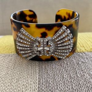 J.Crew Rhinestones with Tortoise Cuff Bracelet